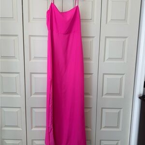 Superdown Pink Spaghetti Strap Maxi Gown
